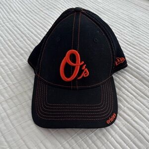 New Era Black and Orange Orioles Mesh-Back Cap